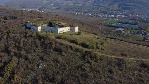 Ancient Austrian fortification abandoned Stock Footage 143839017