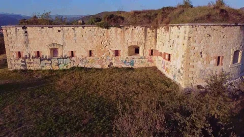 Ancient Austrian fortification Stock Footage 143703122