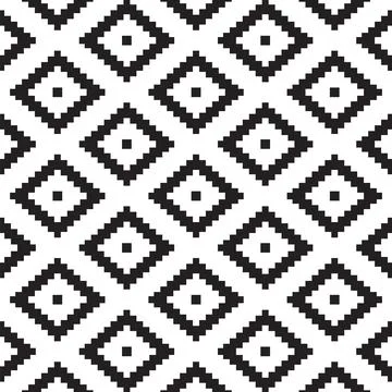 Ancient Aztec Geometric Pattern Decorative Background Vector Stock Illustration
