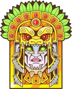 Ancient Aztec God Stock Illustration