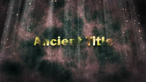 Ancient Background Animation with Golden Title After Effects stock