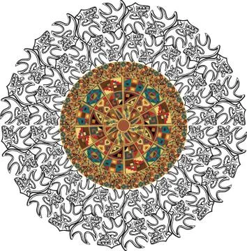 Ancient background Illustrazione stock