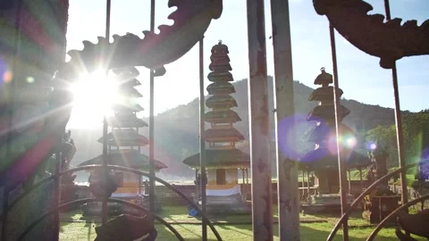 Ancient Balinese temple in the jungle Stock Footage 274182763