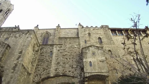Ancient Barcelona, Gothic Quarter. Stock Footage 84261371
