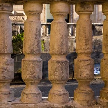 Ancient baroque columns Stock Photos