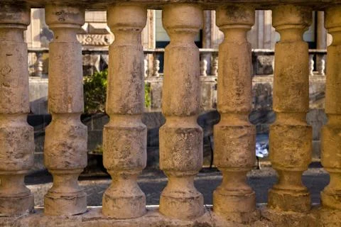 Ancient baroque columns Stock Photos