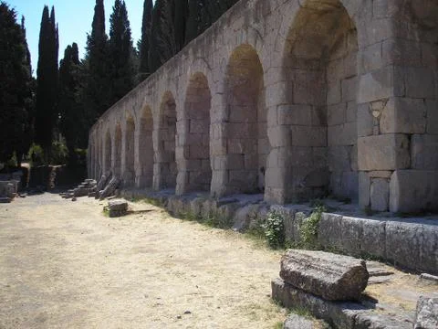 Ancient baths Asclepion in Kos Stock Photos