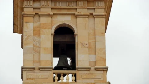 ANCIENT BELL IN MONASTERY Stock Footage 233210488