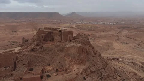 Ancient Berber Heritage of Douiret Captured by Drone, Tunisia Видео 331896769