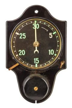 Ancient black minute timer isolated on white Stock Photos