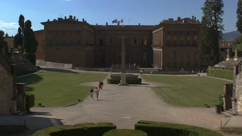 Ancient Boboli's garden time-lapse in Florence Stock Footage 205543495
