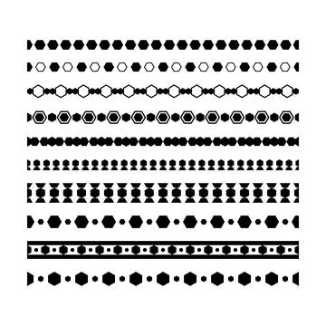 Ancient border frame icon, divider horizontal line vector shape icon for de.. Stock Illustration