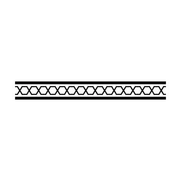 Ancient border frame icon, pattern divider horizontal line vector shape ico.. Stock Illustration