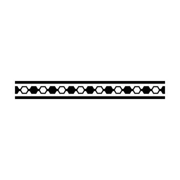 Ancient border frame icon, pattern divider horizontal line vector shape ico.. Stock Illustration