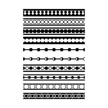 Ancient border frame icon, pattern divider horizontal line vector shape ico.. 스톡 일러스트