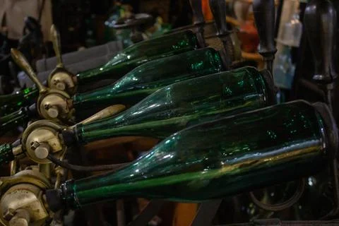 Ancient bottling process Stock Photos