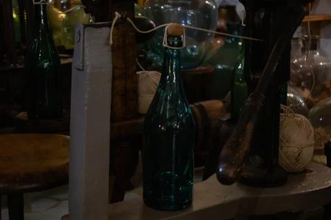 Ancient bottling process Stock Photos