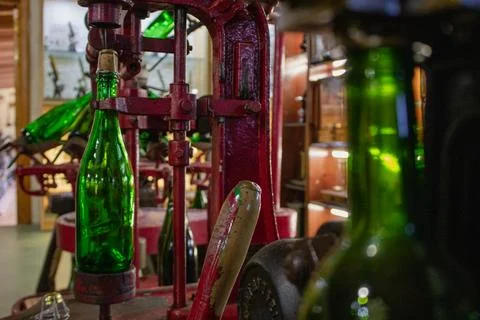 Ancient bottling process Stock Photos