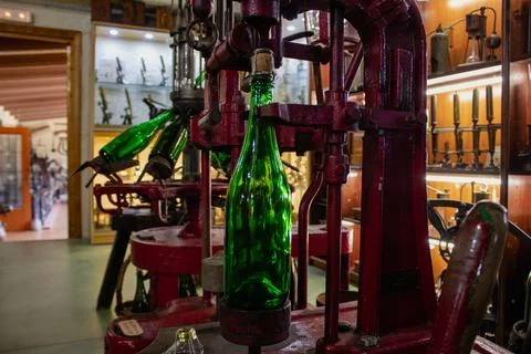 Ancient bottling process Stock Photos