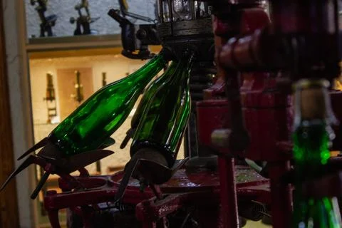 Ancient bottling process Stock Photos