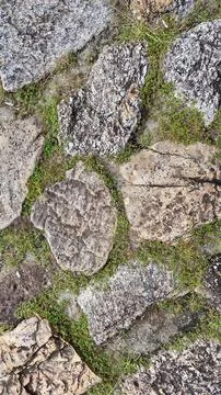 Ancient brick cobblestone Stock Photos
