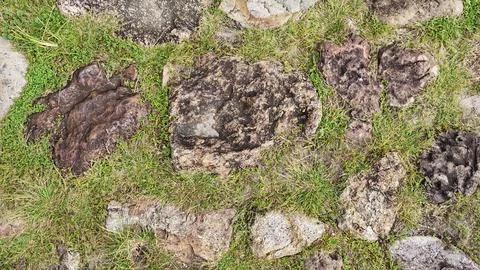 Ancient brick cobblestone Foto stock