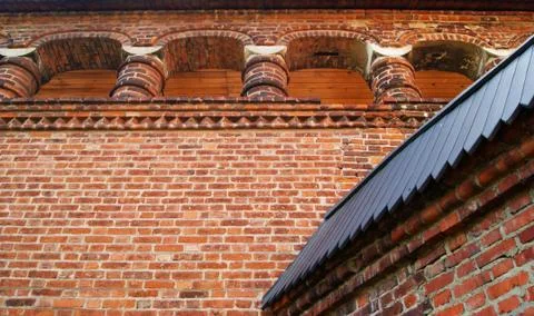 Ancient brick gallery Stock Photos
