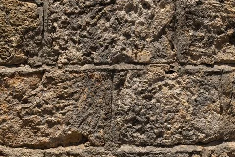 Ancient Brick Stone Wall Foto stock