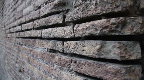 Ancient Brick Wall Stock Footage 23743231