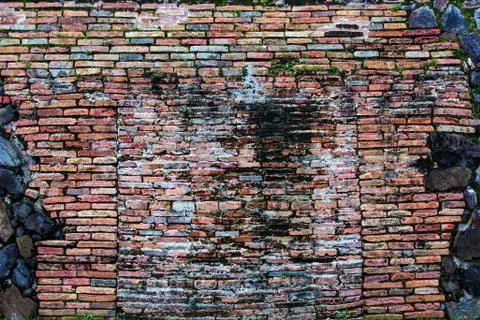 Ancient brick wall Stock Photos