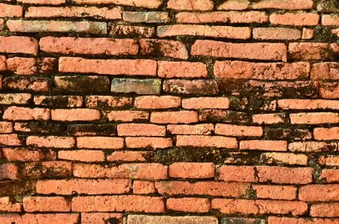 Ancient brick wall 스톡 사진