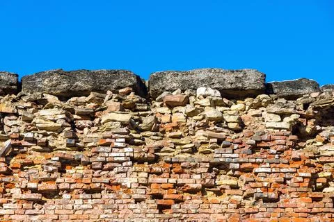 Ancient brick wall Stock Photos