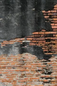 Ancient bricks wall. Old red bricks background. Stock-Fotos