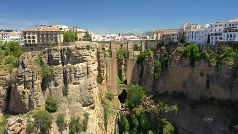 Ancient Bridge in Ronda, Spain Stock Footage 252735697