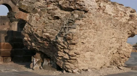 Ancient Broken Stone Stock Footage 58676488