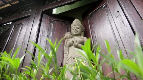 Ancient Buddha Statue Outdoor Stock Footage 133986559