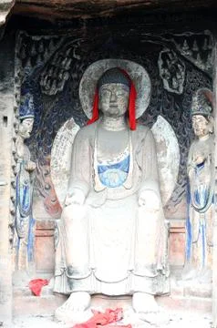 Ancient buddha statue Stock Photos