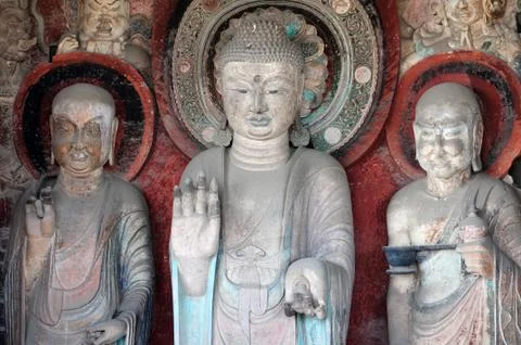 Ancient buddha statue Stock-Fotos