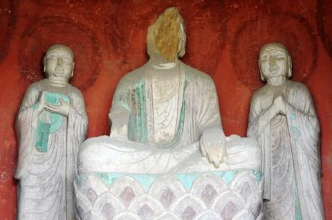 Ancient buddha statue Stock-Fotos