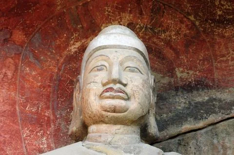 Ancient buddha statue Stock Photos