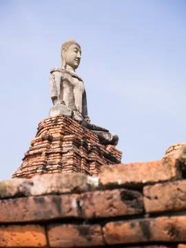 Ancient buddha statue Stock Photos