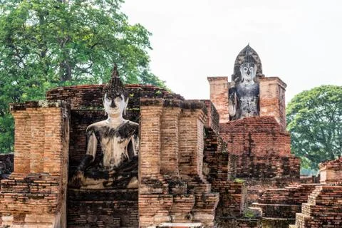Ancient Buddha statue Stock Photos