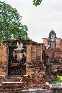 Ancient Buddha statue Stock Photos