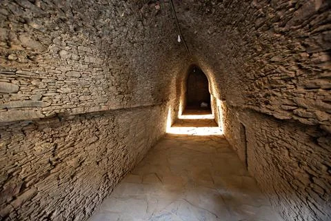 Ancient Buddhist monastery complex Takht-i-Bhai, archaeological site in Khybe Stock Photos