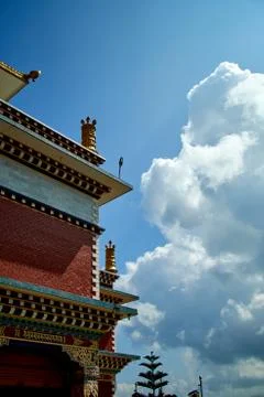 Ancient buddhist monastery in Nepal Stock Photos