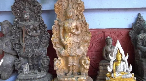 Ancient buddhist statues Stock Footage 67656878