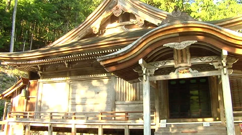 Ancient Buddhist Temple in Japan Stock Footage 41381356