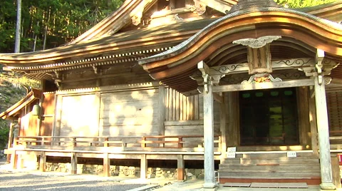 Ancient Buddhist Temple in Japan Stock Footage 41381362