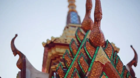 Ancient Buddhist Temple in Thailand. 1920x1080 Stock Footage