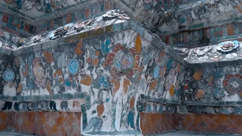 Ancient Buddhist temple in traditional Thai architectural highly detailed style Stock Footage 308896853